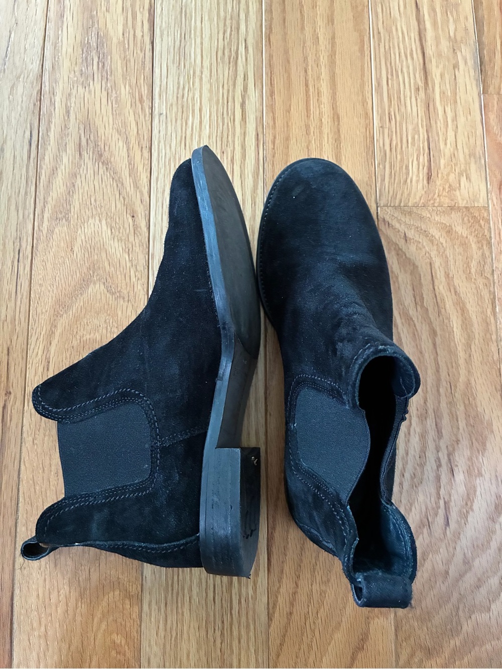 Paul Green Women Chelsea Black Suede Ankle Boots (Austrian 3.5, US 6) — Pull On